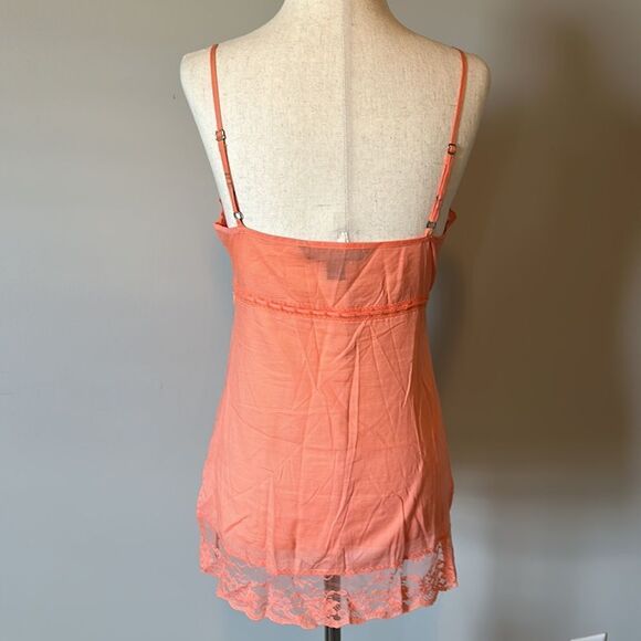 Express Design Studio sz XS coral cami with lace bead detail - Picture 5 of 7